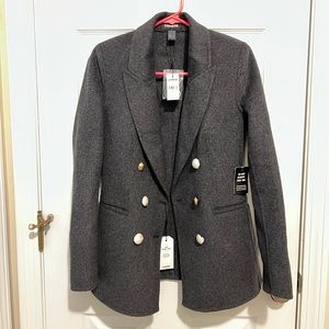 BNWT super soft wool Express gray blazer XS